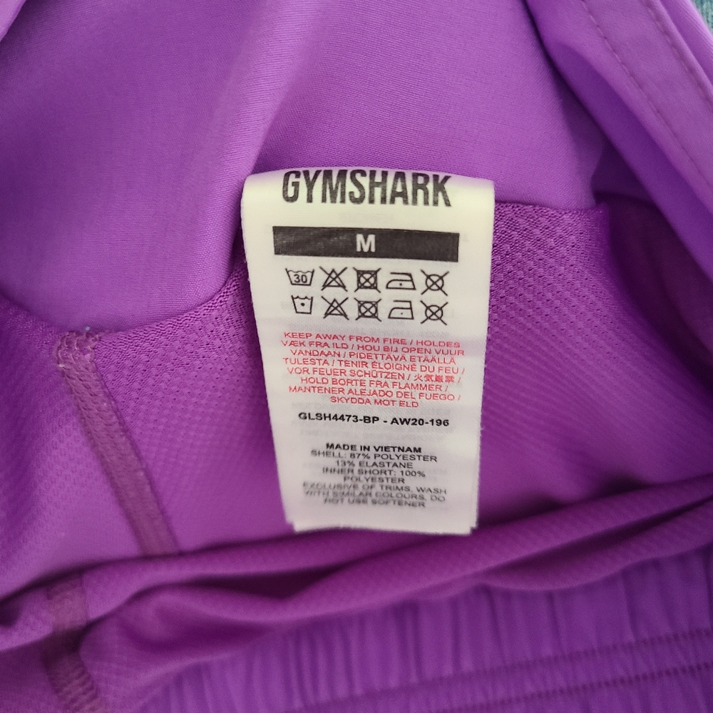 Gymshark Womens Pulse Mid Rise Shorts, Bright Purple - Picture 5 of 5